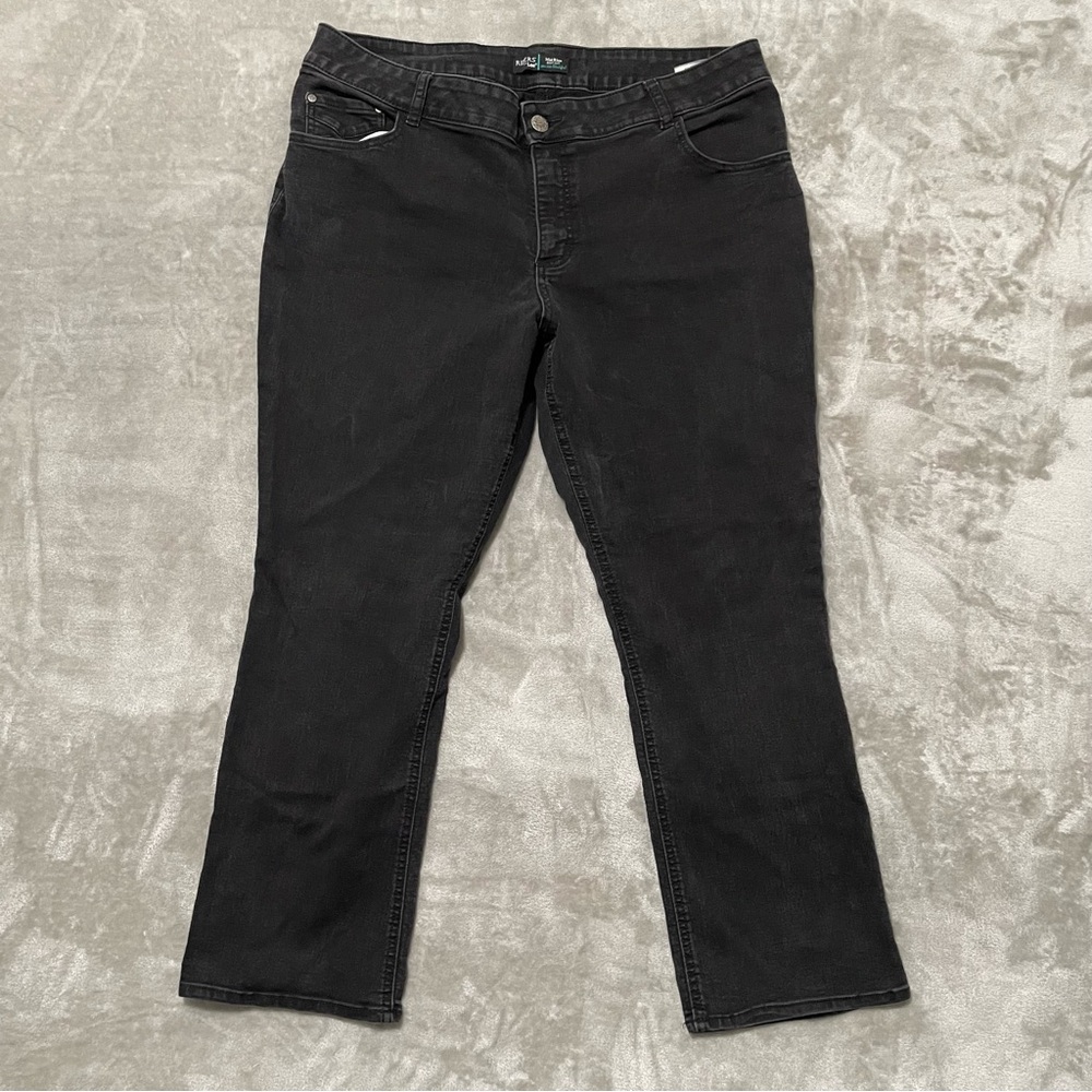 Riders by Lee Black Jeans 20W Petite Bootcut Mid Rise Plus Size Denim Stretch